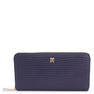 Henley Navy Leather Ziparound Wallet