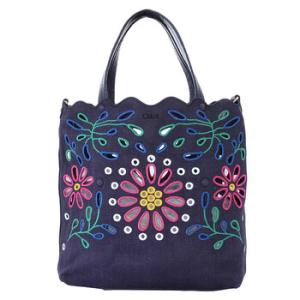 Navy Small Kamilla NorthSouth Tote Bag