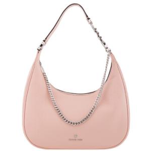 Pink Piper Large Pebbled Leather Hobo Bag