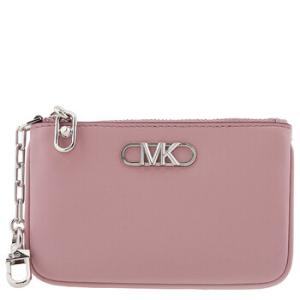 Royal Pink Parker Small Leather Zip Card Case