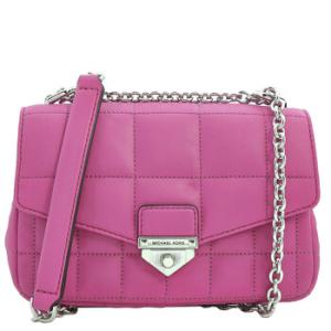 SoHo Small Quilted Leather Shoulder Bag  Cerise