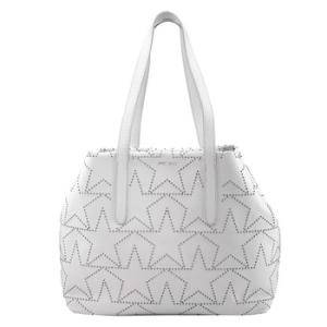 Sofia Medium Star Stud Tote  White