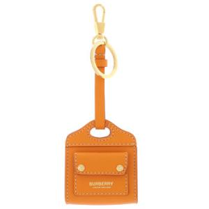 Leather Pocket Bag Charm In Orange