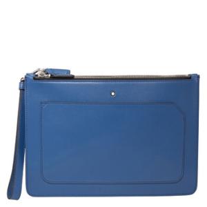 Meisterstuck Urban Zip Clutch With Two Zips Cobalt