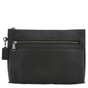 Black Pebbled Leather Academy Pouch