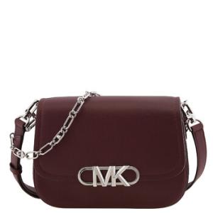 Merlot Leather Medium Parker Messenger Bag