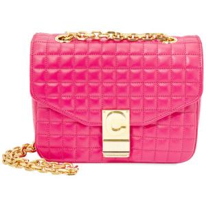 Pink Small C Quilted Shoulder Bag