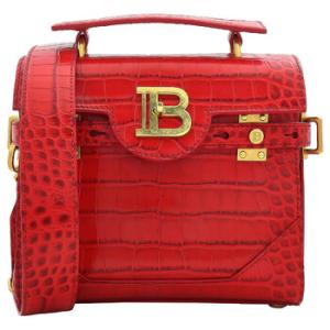 Red CrocodilePrint Leather BBuzz 23 Bag