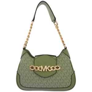 Signature Logoprint Small Hally Shoulder Bag  Light Sage