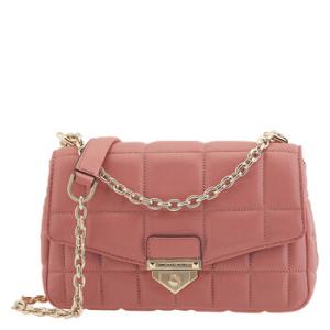 Soho Large Quilted Leather Shoulder Bag  Rose