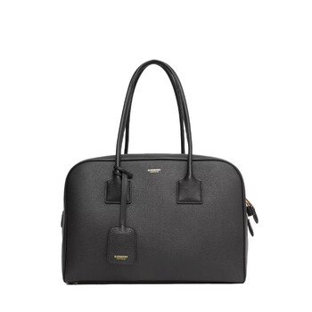 Black Large Leather Half Cube Bag