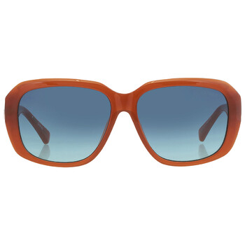 Blue Gradient Geometric Sunglasses GU8233 44W