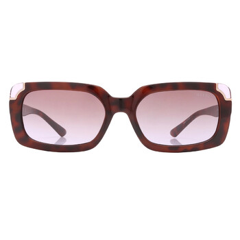 Brown Gradient Rectangular Sunglasses GU7841 52F