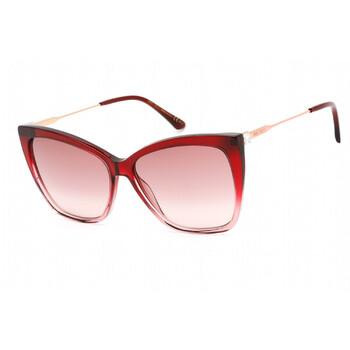 Burgundy Gradient Cat Eye Sunglasses SEBAS 07W53X