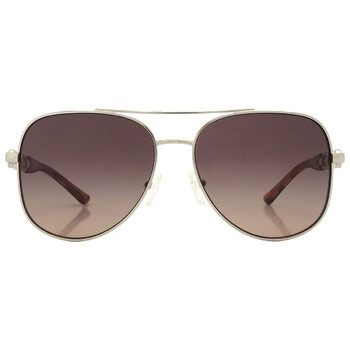 Chianti Brown Gray Gradient Mirrored Aviator Sunglasses MK1121 1014K0