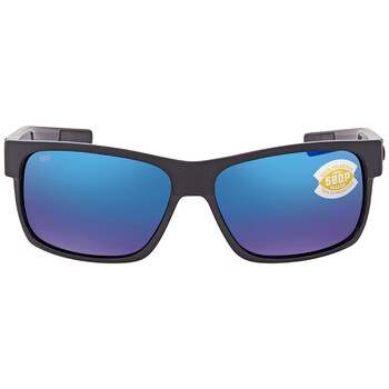 HALF MOON Blue Mirror Polarized Polycarbonate Sunglasses HFM 155 OBMP
