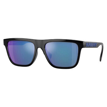 Light Green Mirrored Blue Square Sunglasses BE4402U 300155