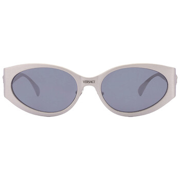 Light Grey Mirrored Black Oval Sunglasses VE2263 12666G