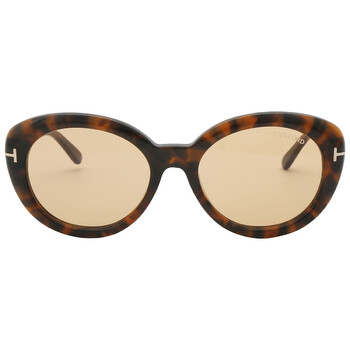 Lily Brown Oval Sunglasses FT1009 52E