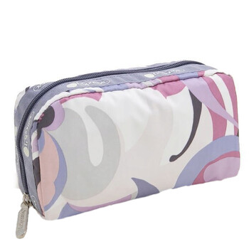 Orchid Swirl Print Rectangular Cosmetic Case