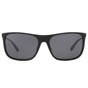 Polarized Smoke Rectangular Sunglasses TB9281 02D