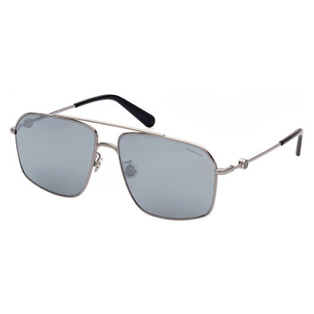 Polarized Smoke Silver Flash Navigator Sunglasses ML0196D 08D