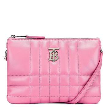 Primrose Pink Quilted Leather Lola Pouch Bag