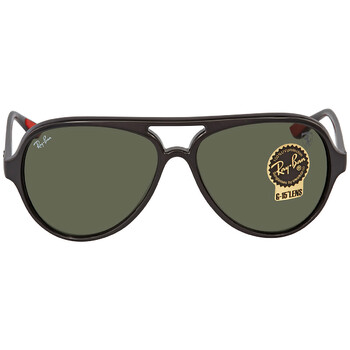 Scuderia Ferrari Green Classic G15 Aviator Sunglasses RB4125M F60131