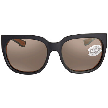 Waterwoman 2 Copper Silver Mirror Glass Polarized Cat Eye Sunglasses WTR 11 OSCGLP