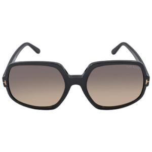 Delphine Smoke Gradient Oversized Sunglasses FT0992 01B