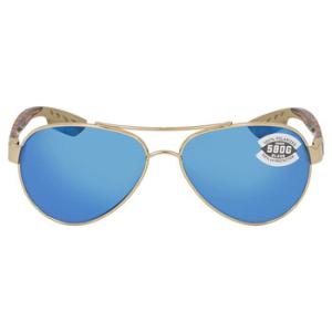 LORETO Blue Mirror Polarized Glass Sunglasses LR 64 OBMGLP