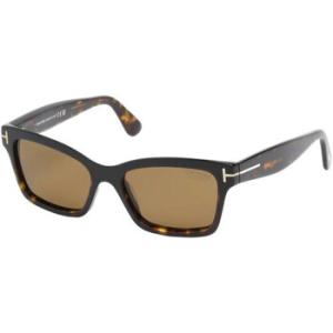 Mikel Polarized Brown Cat Eye Sunglasses FT1085 52H