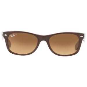New Wayfarer Classic Gradient Brown Polarized Rectangular Sunglasses RB2132 6608M2