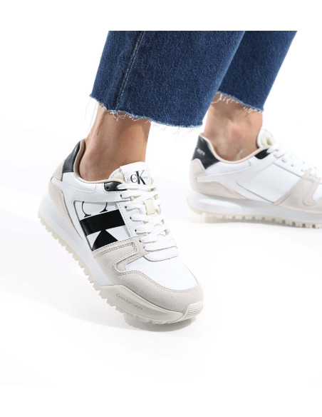 CALVIN KLEIN - TOOTHY RUN LACEUP LOW LTH MIX WN