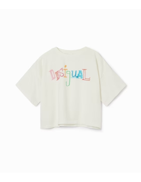 DESIGUAL - Multicolour logo T-shirt