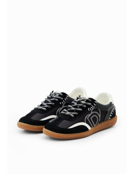 DESIGUAL - Retro split leather sneakers