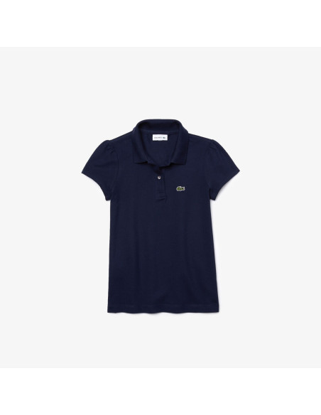 Lacoste - Girls' Lacoste Scalloped Collar Mini Piqué Polo Shirt