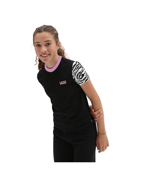 VANS - GIRLS ANIMAL COLORBLOCKS CREW T-SHIRT