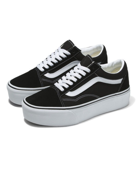 VANS - UA Old Skool Stackform SUEDE/CANVAS BLACK/TRUE WHITE