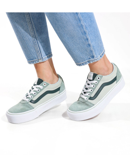 VANS - WM Ward Platform COLOR BLOCK LIGHT GREEN/MULTI