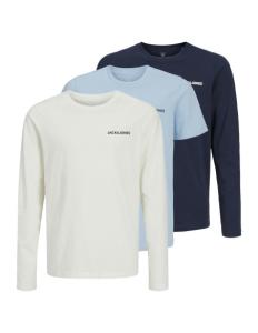 Jack & Jones - JJKAI TEE LS CREW NECK 3PK MP JNR