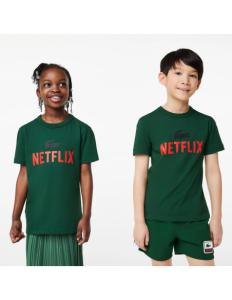 Lacoste - Kids' x Netflix Organic Cotton Print T-shirt