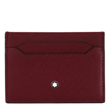 5cc Sartorial Leather Card Holder In Violet de Cobalt