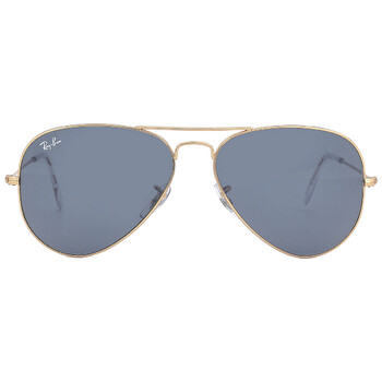 Aviator Rose Gold Blue Pilot Sunglasses RB3025 9202R5