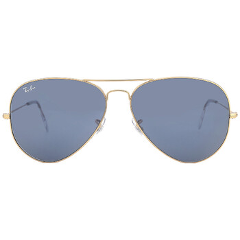 Aviator Rose Gold Blue Pilot Sunglasses RB3025 9202R5