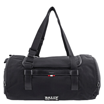 Black Fabric Logo Duffle Bag