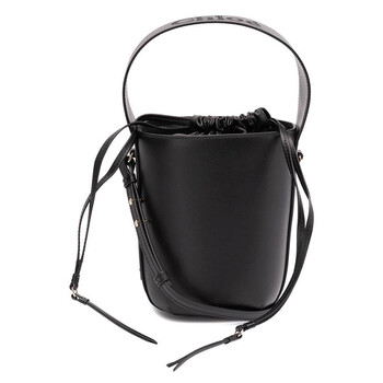 Black Leather Sense Bucket Bag