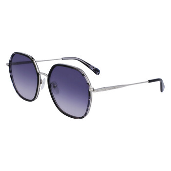 Blue Gradient Geometric Sunglasses LO163S 046