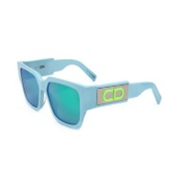 Blue Mirror Square Sunglasses CD SU 80C7 DM40079U 84Q