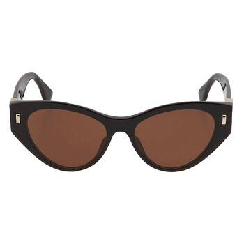 Brown Cat Eye Sunglasses FE40035I 01E